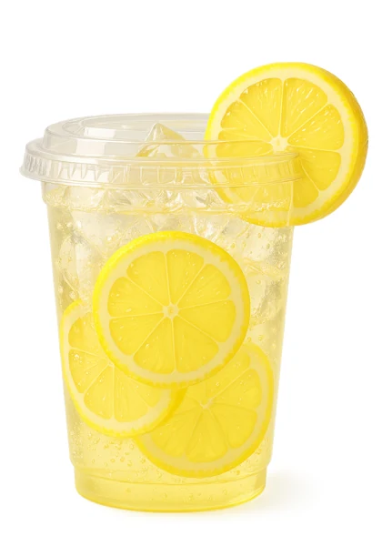 Freshly squeezed lemonade with lemon slices